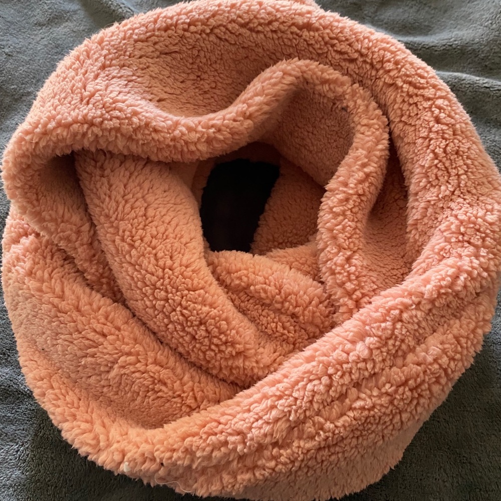 Pink Sherpa Cowl scarf